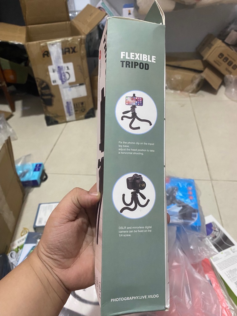 GIÁ ĐỠ ĐIỆN THOẠI 3 CHÂN FLEXIBLE TRIPOD EP-10 TRIPODS XOAY 360 ĐỘ KIỂU DÁNG BẠCH TUỘC