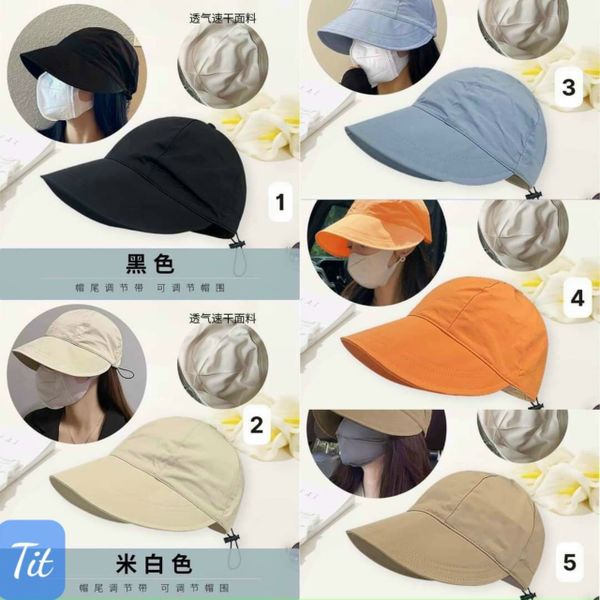 Mũ Nón Bucket Nửa Đầu Chống Nắng Hàn Quốc Lưỡi Trai Khoá Rút Phía Sau