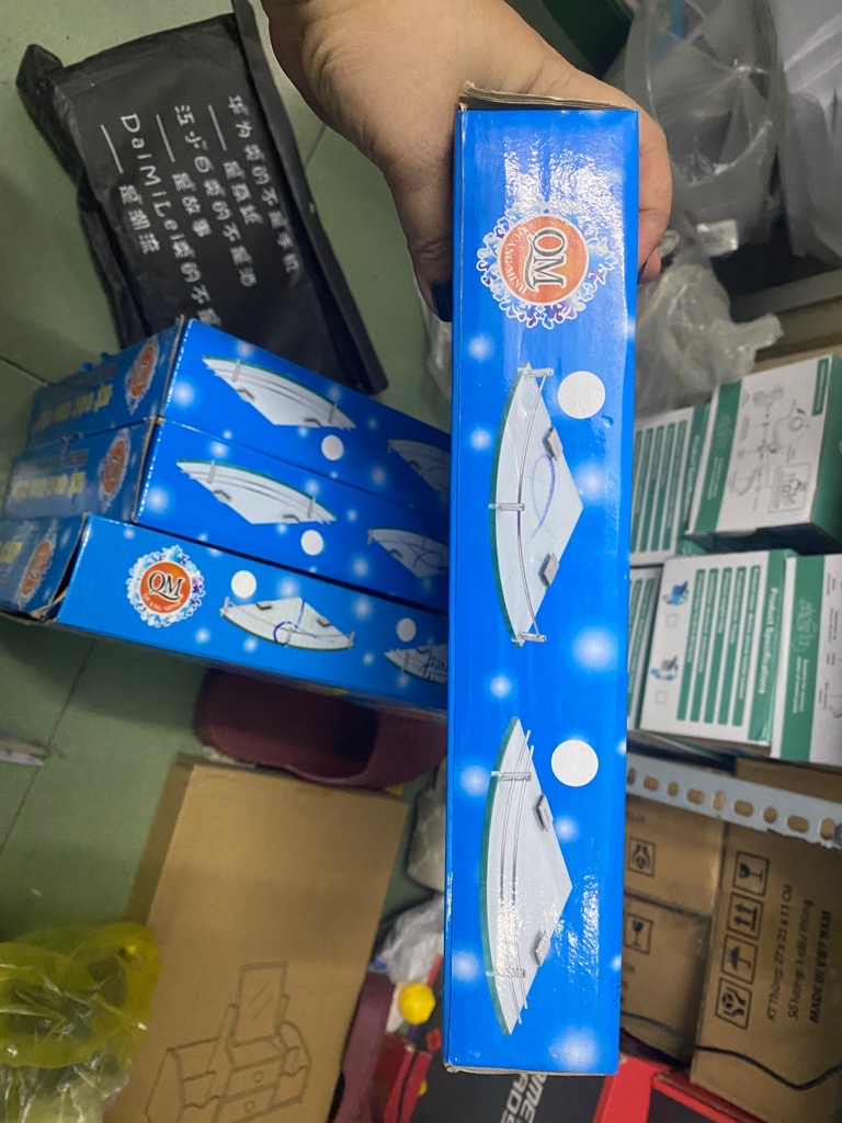 Kệ góc tường kính cường lực kèm khung inox304 2 tầng QM, 1 THANH CHẮN để nhà tắm, đựng gia vị đa năng SIÊU CHẮC [BH: NONE] / pktn sale