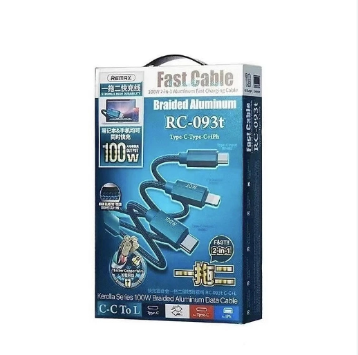 Cáp 2 đầu Remax RC-093t c to c+ip 100W chính hãng [BH 1 năm]