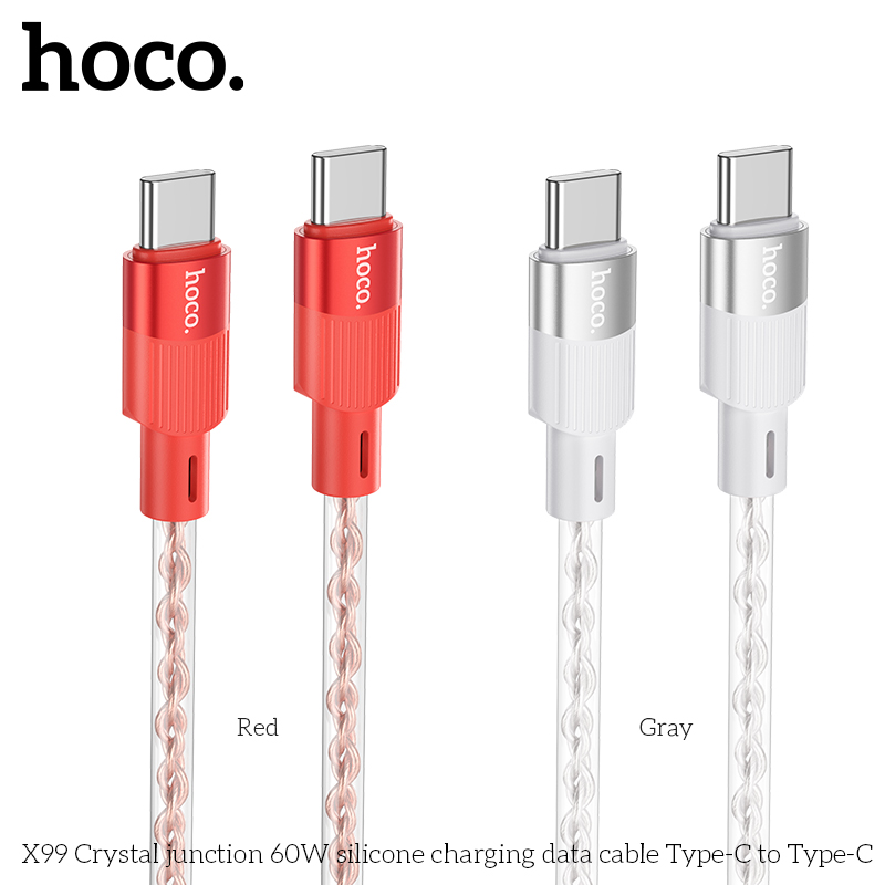 Cáp sạc nhanh 60w Hoco X99 (c -c) type c ra type c 2 đầu type c chính hãng [BH: 1 NĂM]