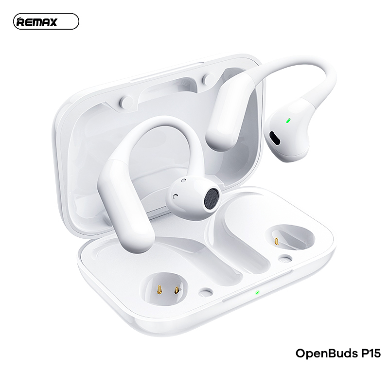 Tai nghe bluetooth REMAX OpenBuds P15 V5.4 60mAh/400mAh kiểu dáng Airpods chính hãng [BH: 1 năm]