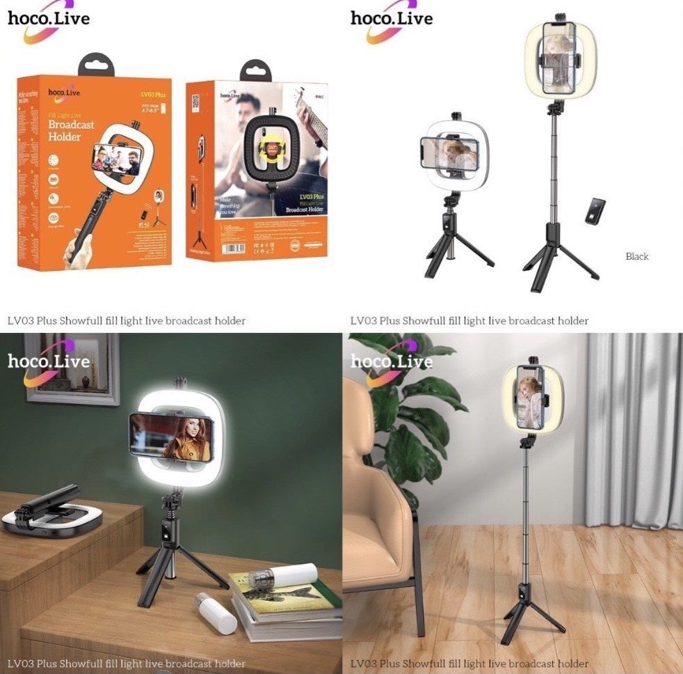 LV03 Plus Giá đỡ phát sóng trực tiếp lấp đầy ánh sáng đầy đủ- pin remote (nếu có) bao TEST không bảo hành [BH: TEST]