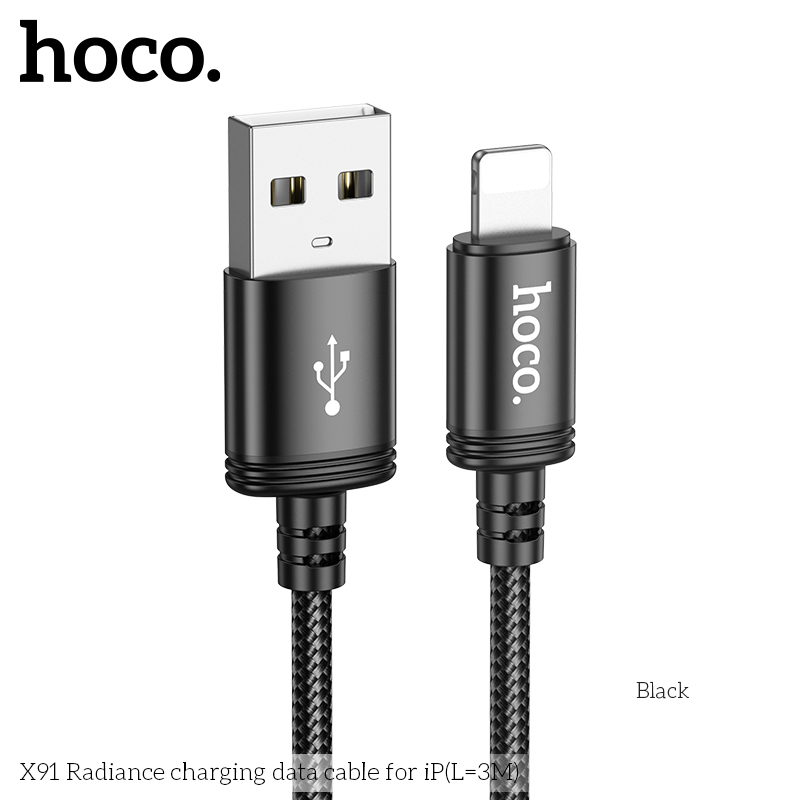 Cáp sạc Hoco X91cho iP cổng Lightning 3M chính hãng [BH: 1 NĂM]