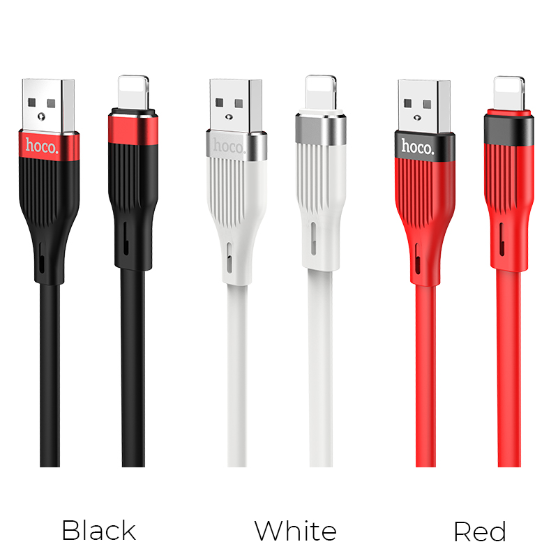Cáp sạc HOCO U72 ip cổng Lightning 2.4a 1.2m chính hãng [ BH 1 NĂM]