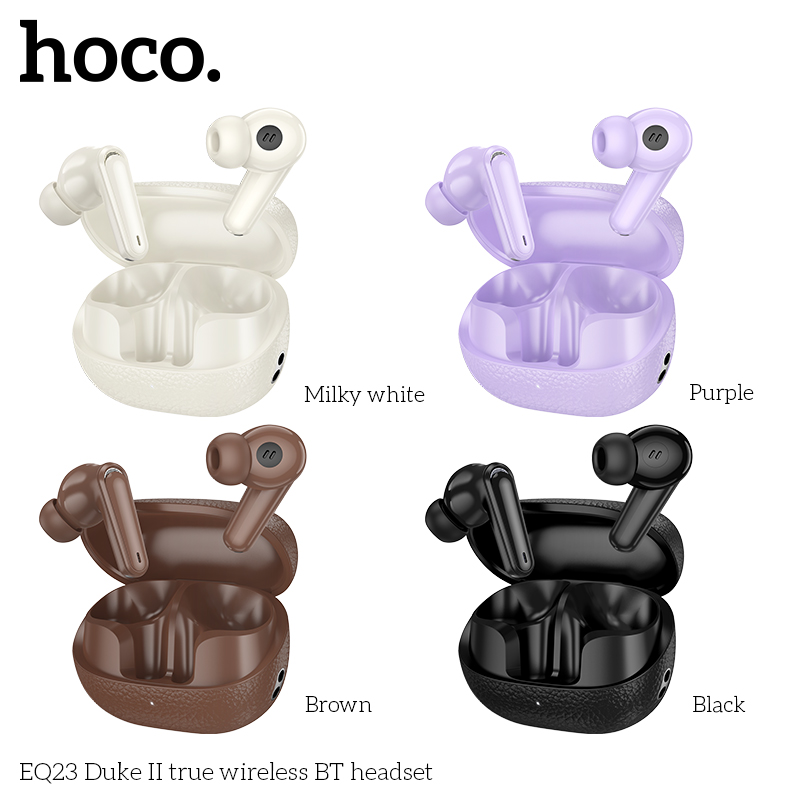 Tai nghe bluetooth HOCO EQ23 True Wireless V5.4 40mAh/400mAh kiểu dáng airpods chính hãng [BH 1 NĂM]