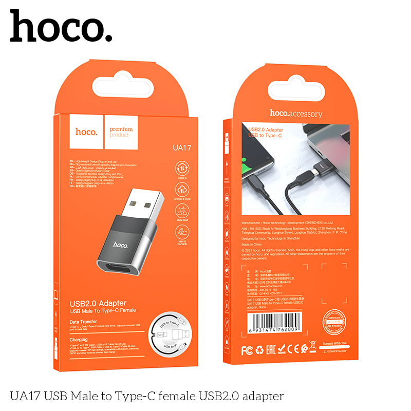 Jack chuyển đổi UA17 USB sang Type-C chính hãng [BH: 1 NĂM]