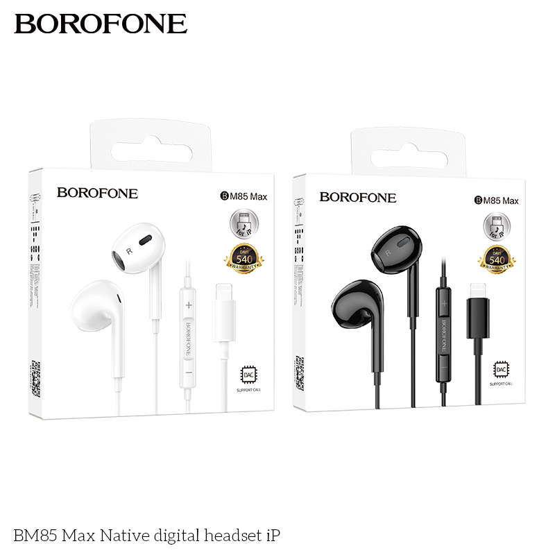 Tai nghe có dây lightning Borofone BM85 Max chui iPhone dài 1m2 chính hãng [BH 1 NĂM]