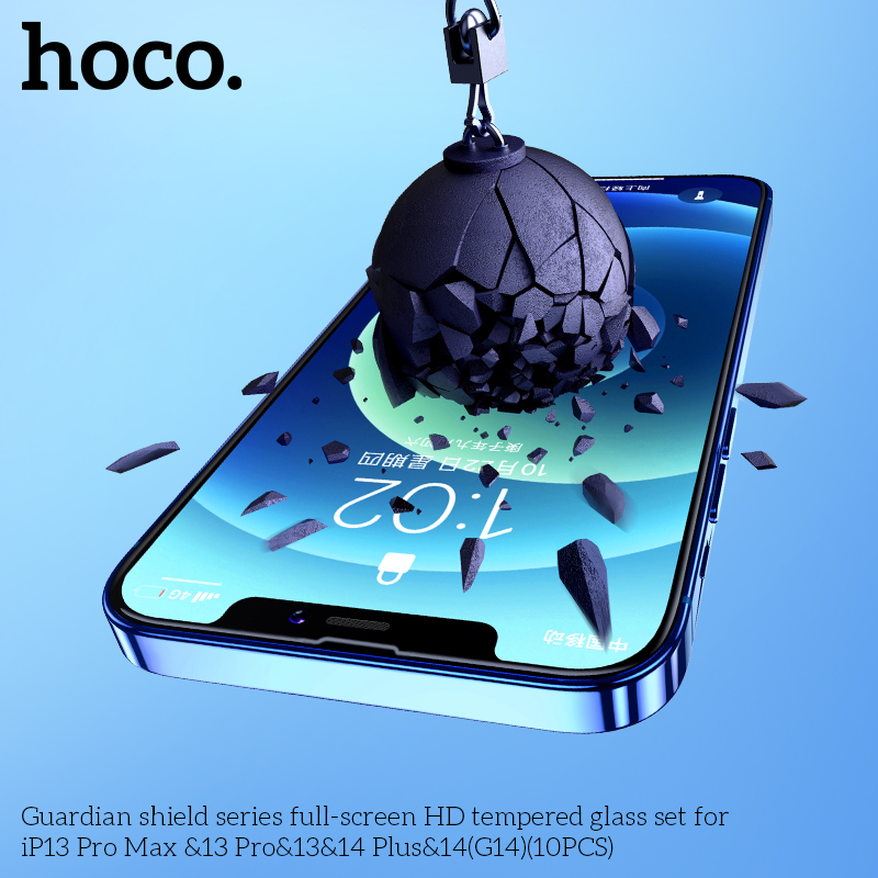 1 Hộp 10 Cái kính cường lực full Hoco G14 IPHONE 12 PRO MAX [BH: NONE]