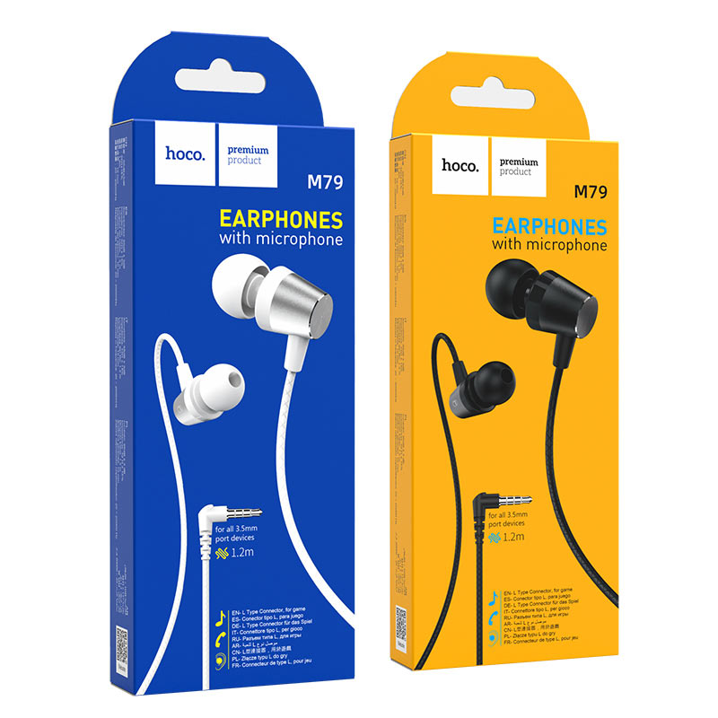 Tai nghe có dây HOCO M79 Jack chữ L 3.5mm Chính Hãng [BH 1 NĂM]