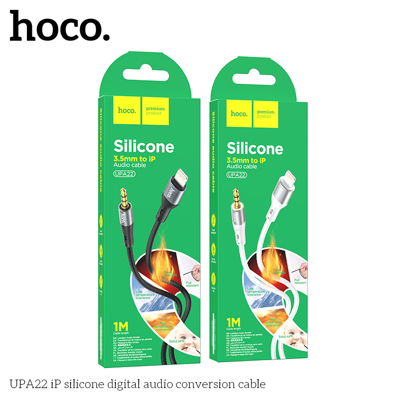 Cáp chuyển đổi âm thanh kỹ thuật số silicone UPA22 iPhone ra 3.5mm chính hãng [BH: 1 NĂM]