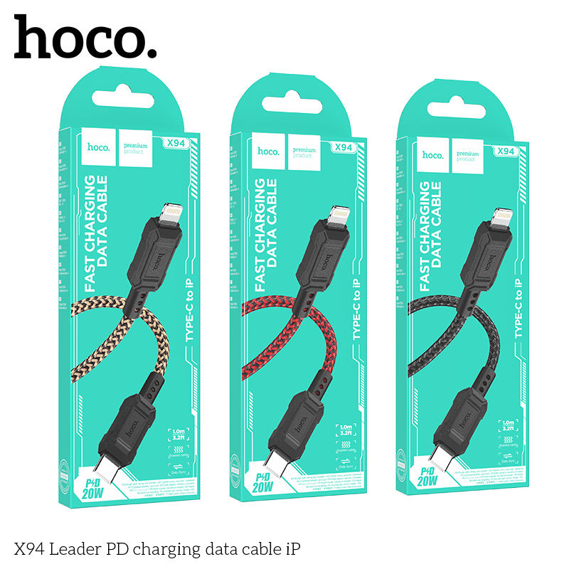 Cáp sạc nhanh 20w HOCO X94 (c-l) 1m - type c ra iphone lightning chính hãng [BH 1 năm]