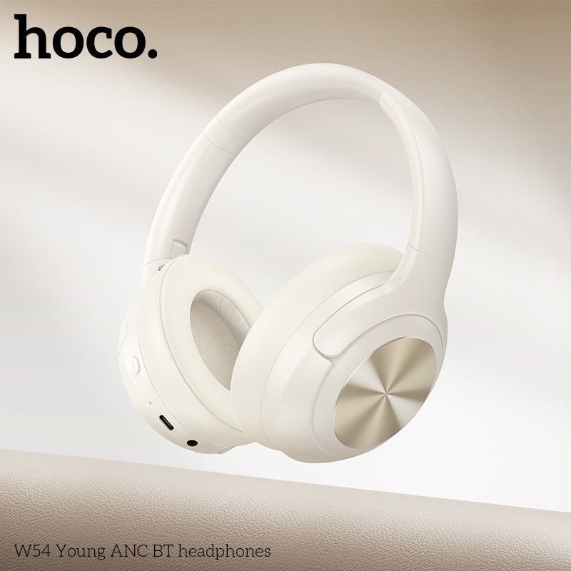 Tai nghe bluetooth chụp tai HOCO W54 Young ANC Khử tiếng ồn chủ động âm thanh nổi headphone chính hãng [BH 1 năm]