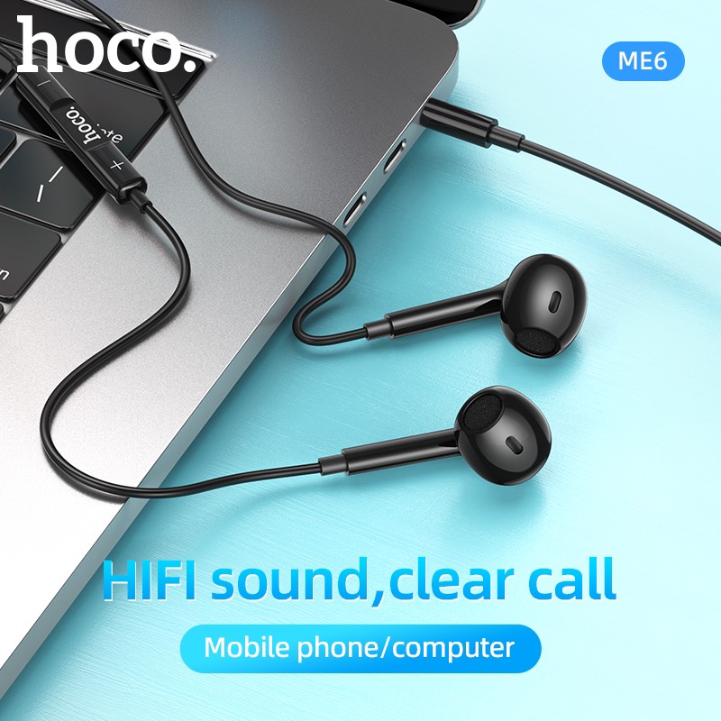 Tai nghe có dây 3.5 HOCO ME6 dài 1m2 có Mic chính hãng [BH 1 năm]