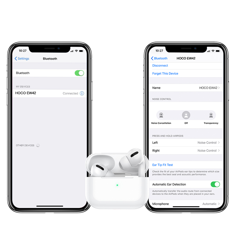 Tai nghe bluetooth HOCO EW42 True wirless V5.3 40mAh/300mAh kiểu dáng Airpods Pro hính hãng [BH 1 năm]