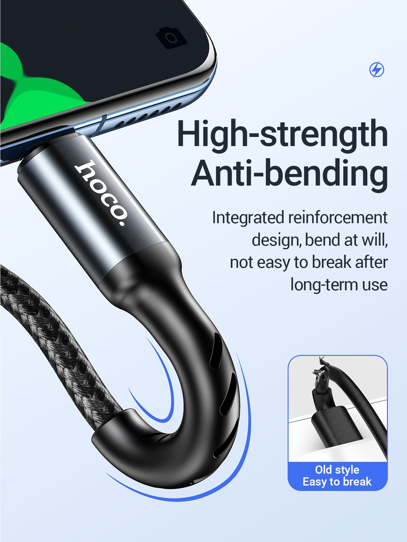 Cáp sạc nhanh 3a Hoco DM-X2 iPhone (usb ra iphone lightning) 1m chính hãng [BH: 1 NĂM]