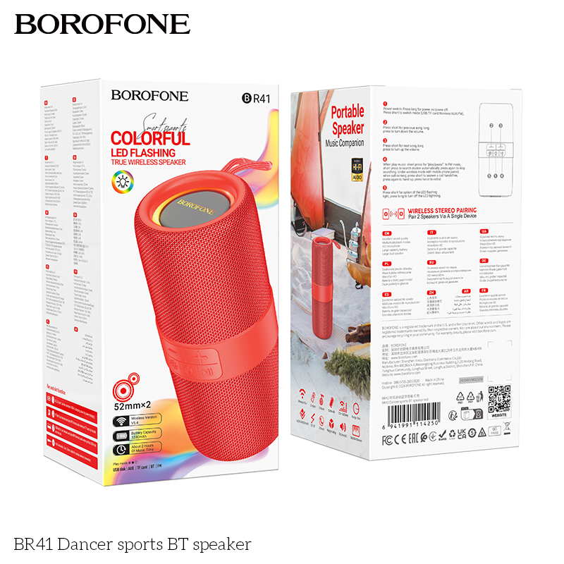 Loa bluetooth BOROFONE BR41 phiên bản thể thao chính hãng [BH 1 Năm]