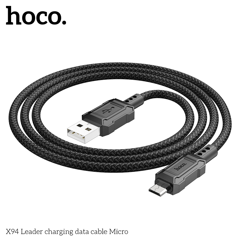 Cáp sạc truyền dữ liệu Hoco X94 cổng USB ra Micro 2.4A dài 1M chính hãng [BH 1 NĂM]