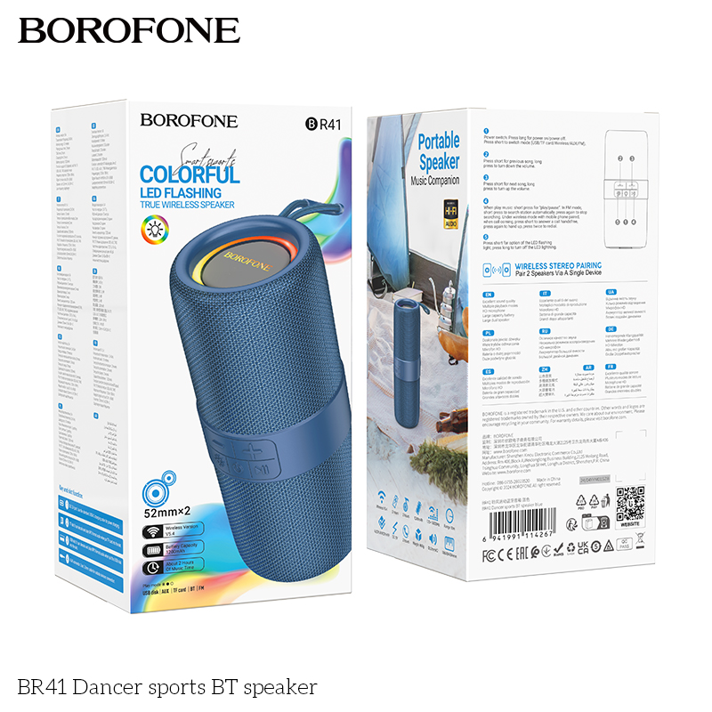 Loa bluetooth BOROFONE BR41 phiên bản thể thao chính hãng [BH 1 Năm]
