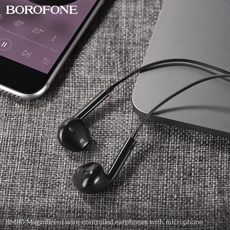 Tai nghe có dây 3.5 Borofone BM80 chính hãng [BH 1 NĂM]