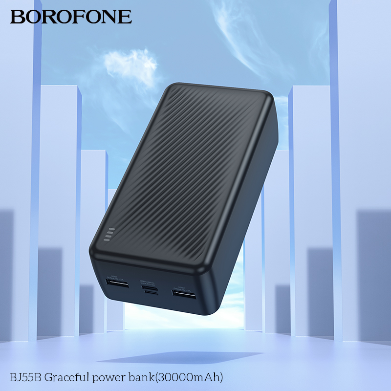 Pin sạc dự phòng Borofone BJ55B 30.000mAh chính hãng [BH: 1 NĂM]