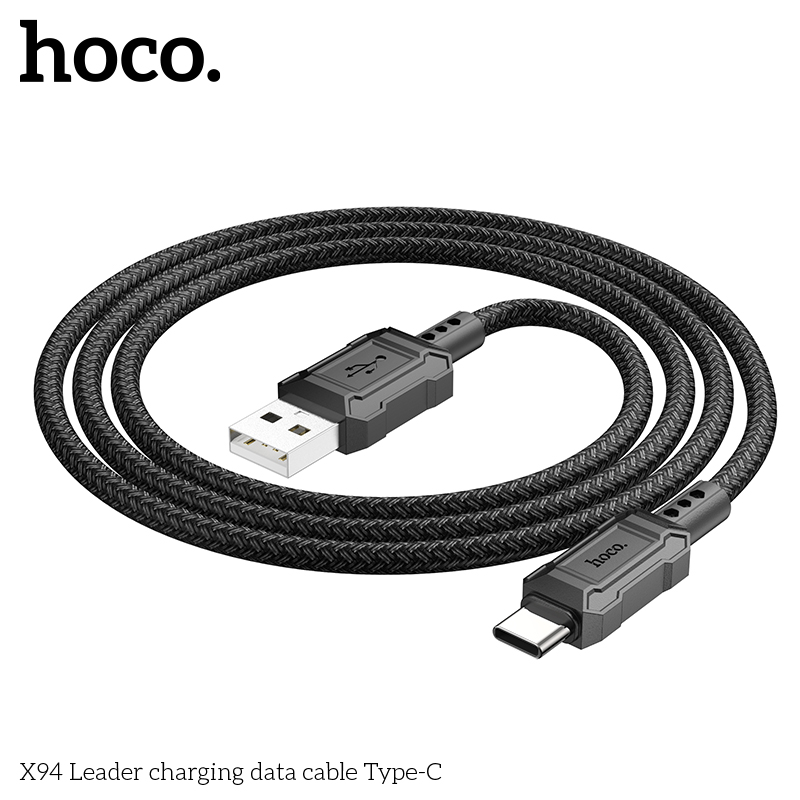 Cáp sạc truyền dữ liệu Hoco X94 cổng USB ra Type C 3A dài 1M chính hãng [BH 1 NĂM]