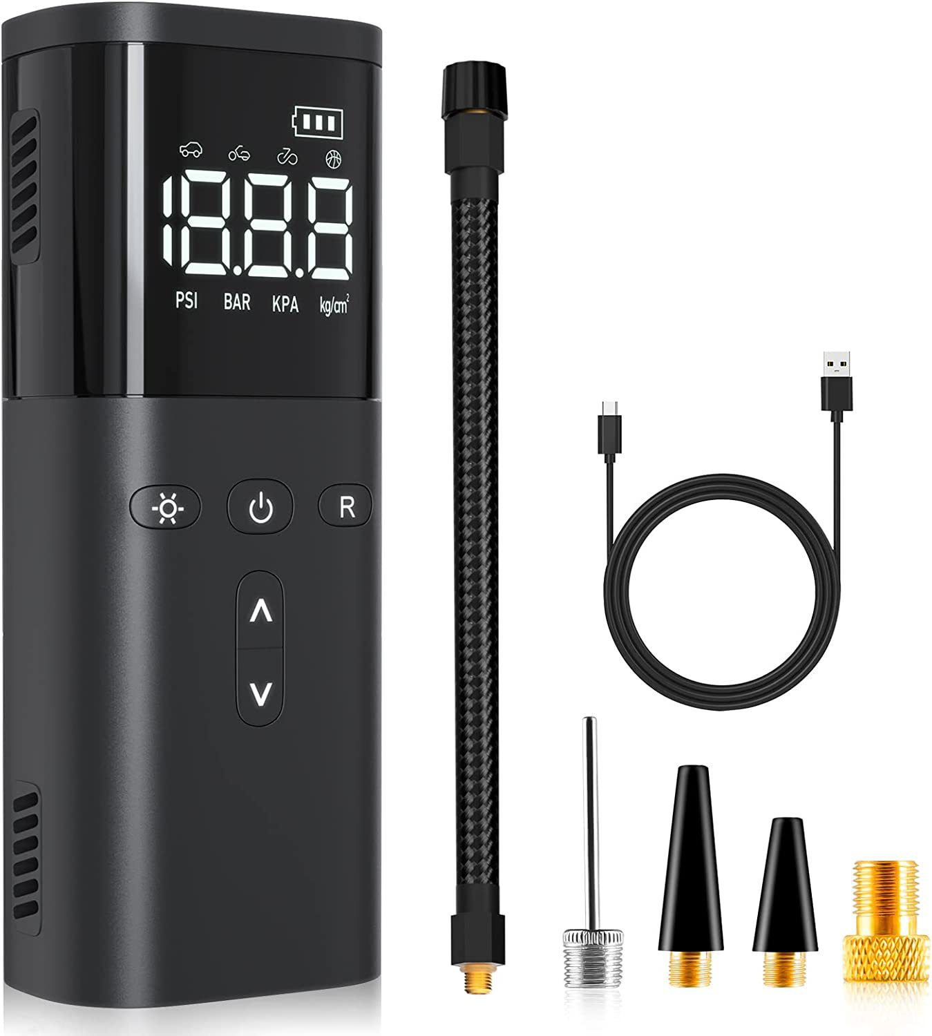 Máy Bơm Dự Phòng Lớp Xe Sạc USB INFLATOR CQ-101 60W [BH: 1 THÁNG]