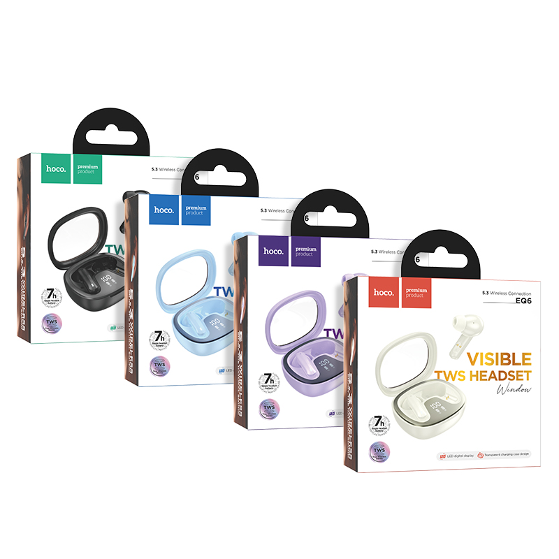 Tai nghe bluetooth HOCO EQ6 True Wireless kiểu dáng airpods chính hãng [BH 1 NĂM]