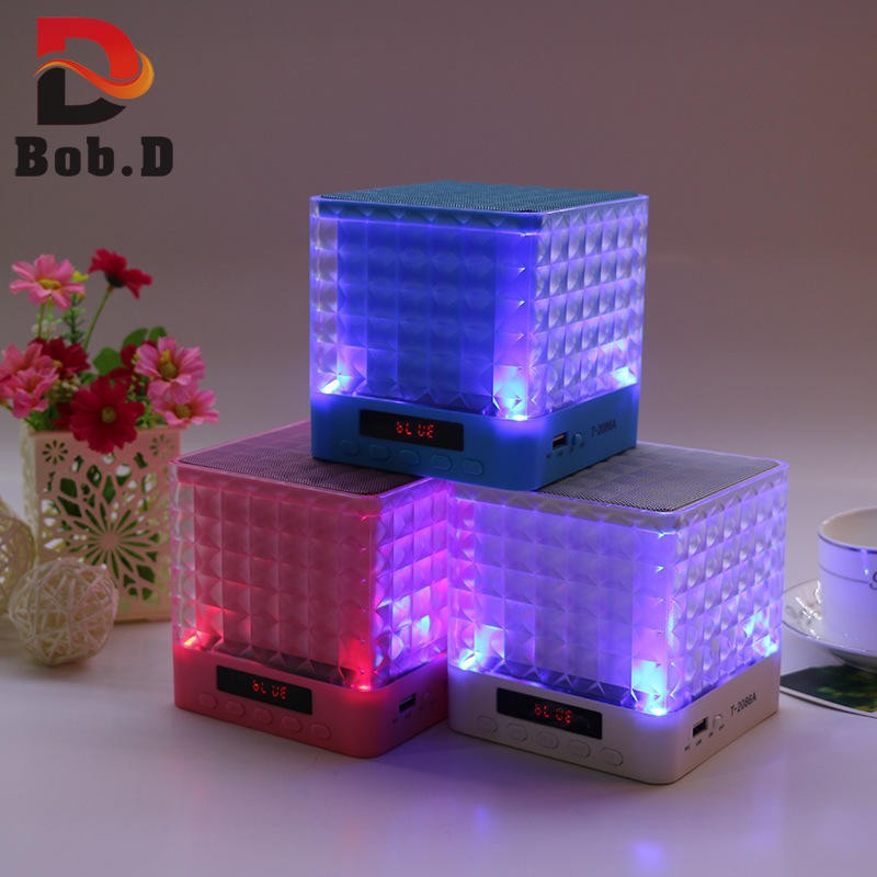 Loa nghe bluetooth T2086A đèn led cực đẹp size bự [BH 3 tháng] / pktn sale