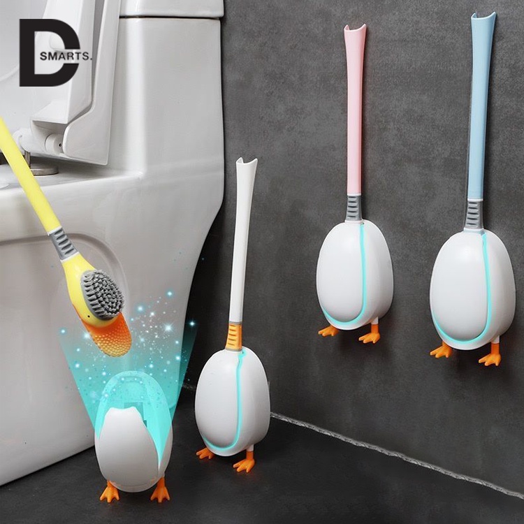 Bàn chải cọ vệ sinh toilet silicon hình vịt dễ thương [BH: NONE]