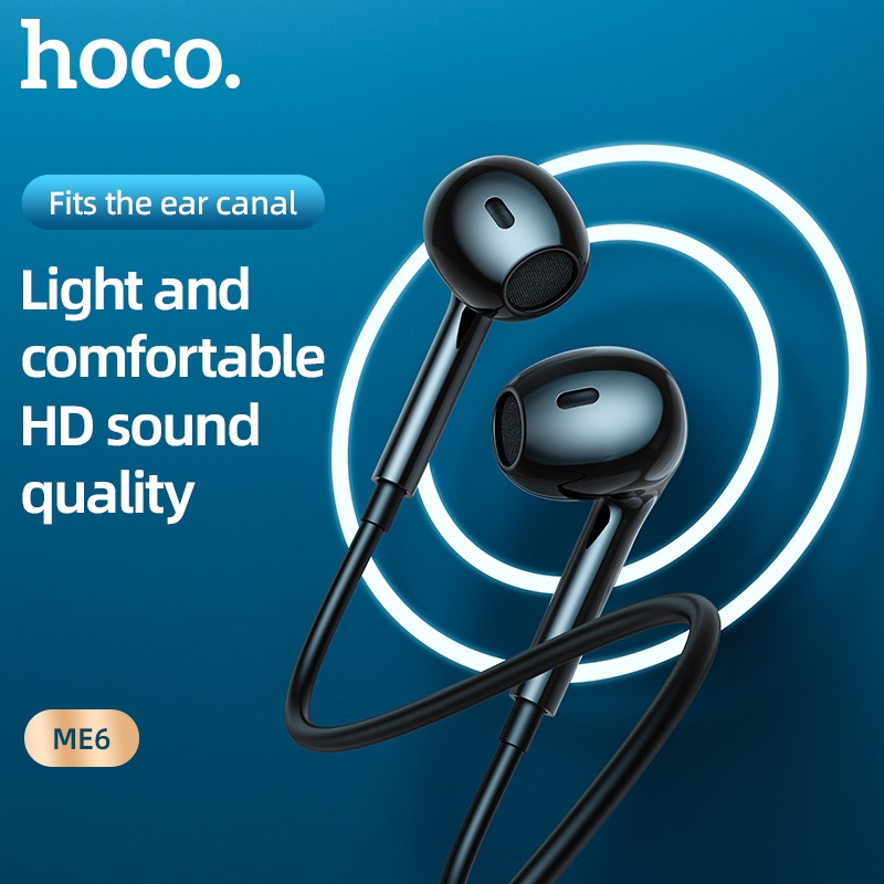 Tai nghe có dây 3.5 HOCO ME6 dài 1m2 có Mic chính hãng [BH 1 năm]