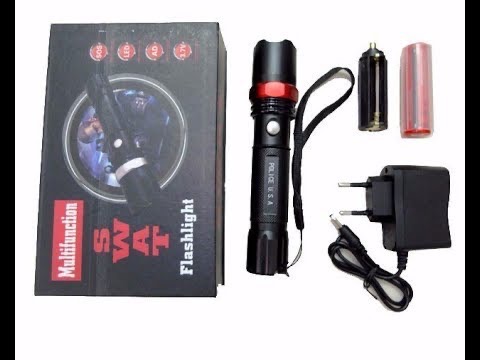 Đèn pin siêu sáng Police Swat Usa 3 chế độ thu phóng [Bh 1 tuần]
