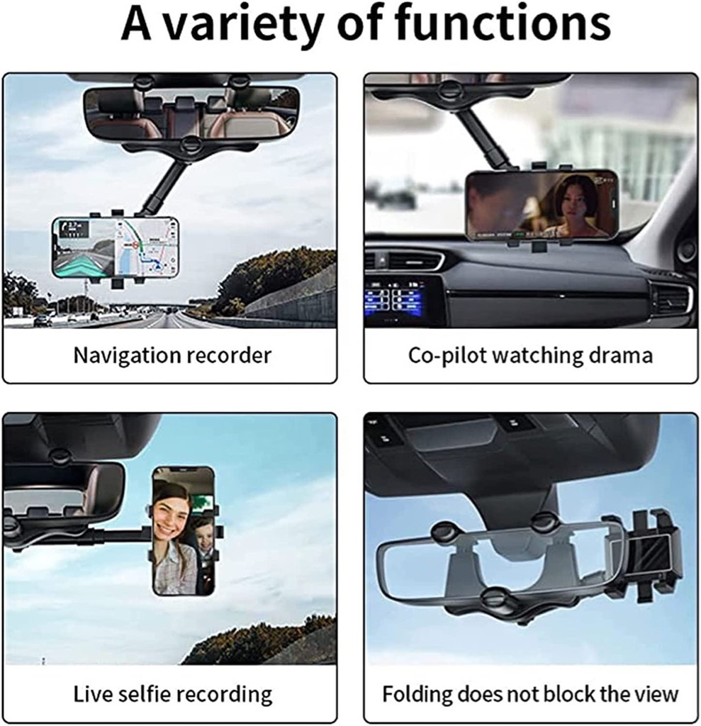 Giá đỡ kẹp điện thoại gắn gương chiếu hậu Phone Holder Ô tô / xe hơi LD-6