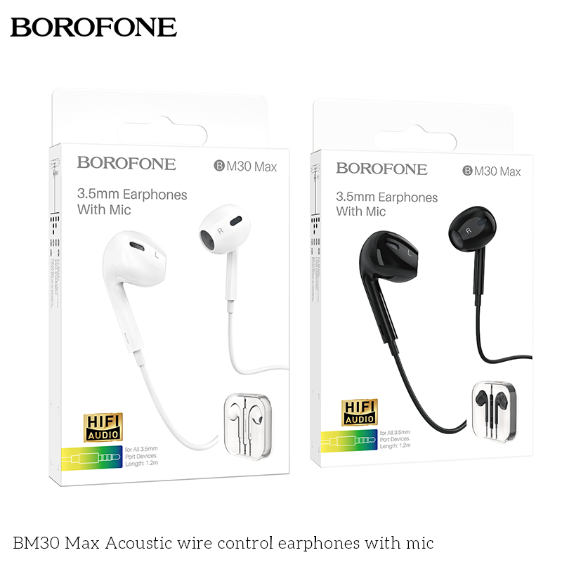 Tai nghe có dây 3.5 BOROFONE BM30 Max có microphone chính hãng [ BH 1 NĂM]