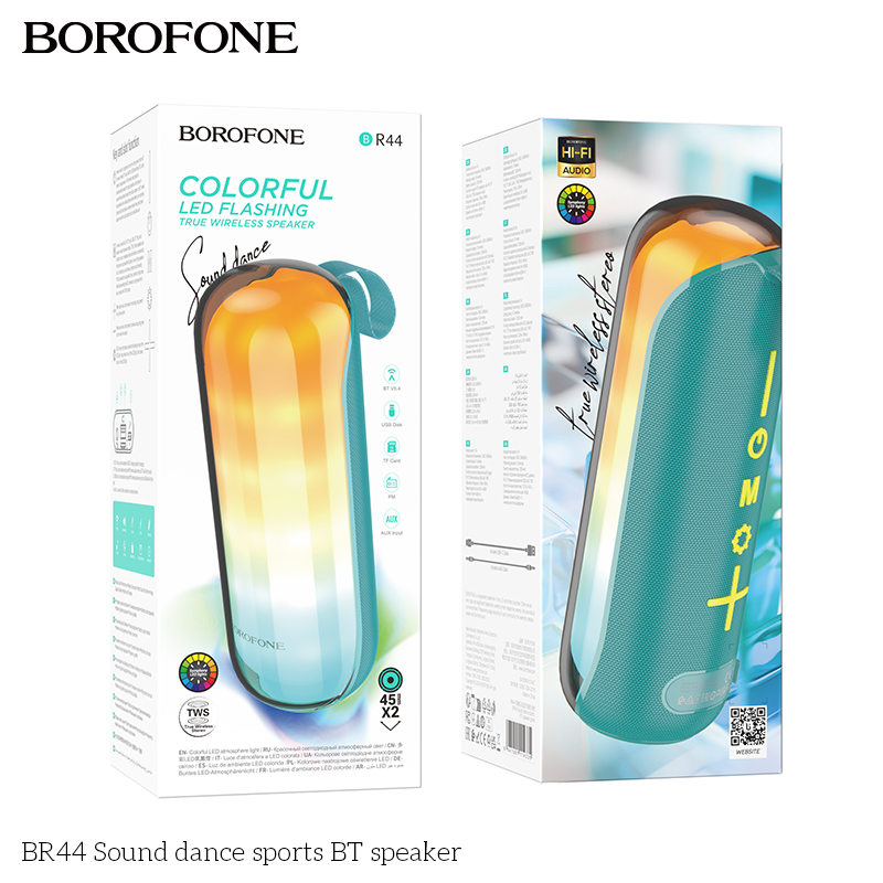 Loa bluetooth BOROFONE BR44 kèm đèn led siêu đẹp chính hãng [BH 1 Năm]