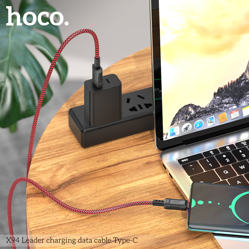 Cáp sạc truyền dữ liệu Hoco X94 cổng USB ra Type C 3A dài 1M chính hãng [BH 1 NĂM]