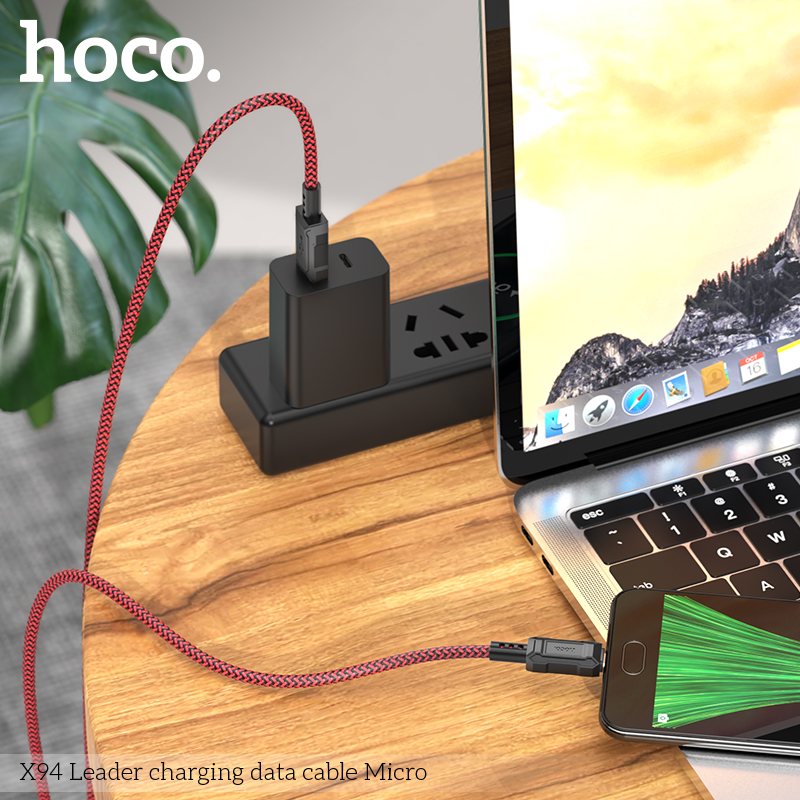 Cáp sạc truyền dữ liệu Hoco X94 cổng USB ra Micro 2.4A dài 1M chính hãng [BH 1 NĂM]