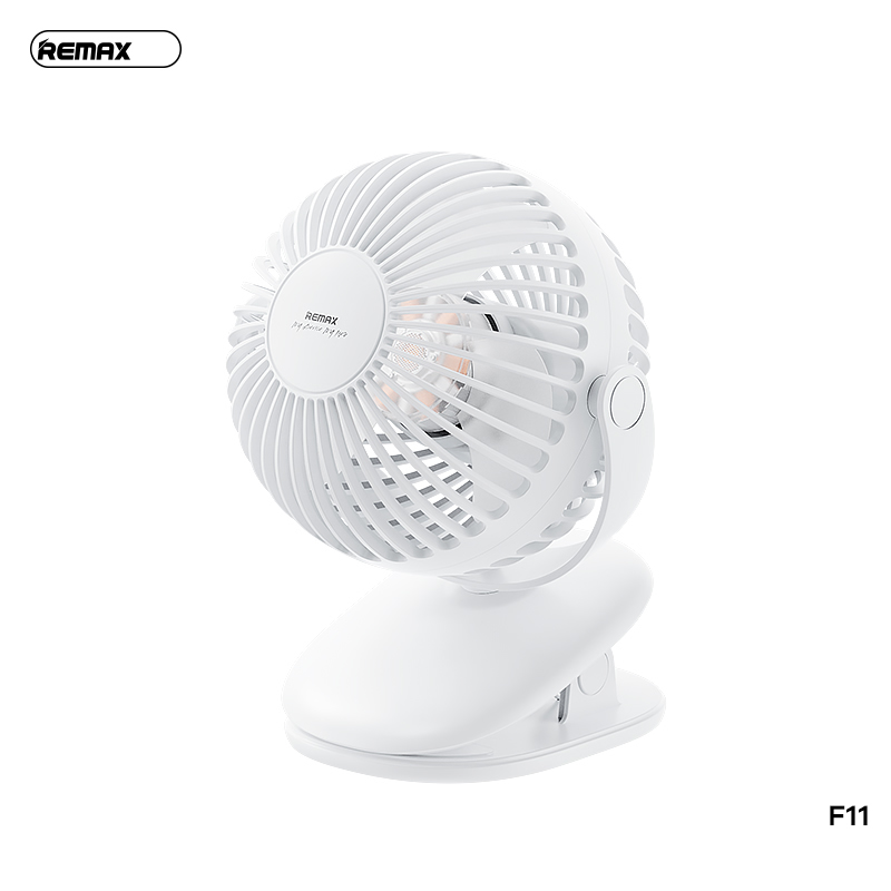 Quạt kẹp / để bàn tích điện REMAX F11 chính hãng [BH 1 năm]