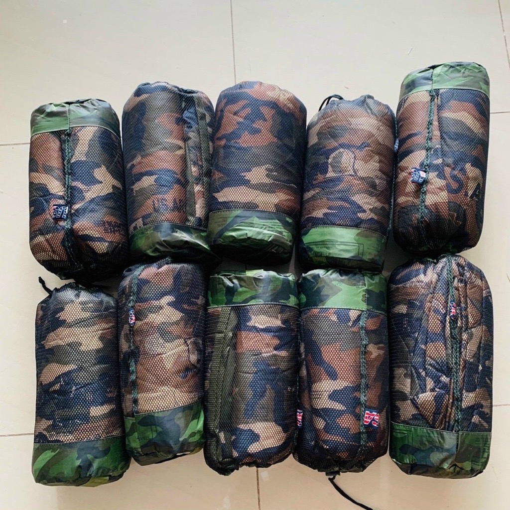 Mền Túi Du Lịch Phong Cách Lính Họa Tiết Rằn Ri