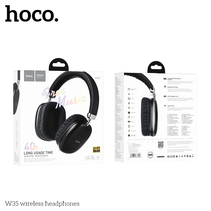 Tai nghe bluetooth HOCO W35 chụp tai headphone chính hãng [BH 1 năm]