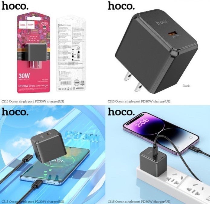 Cóc sạc nhanh 30W HOCO CS15 (1 cổng type-c) Chính Hãng [BH 1 NĂM]