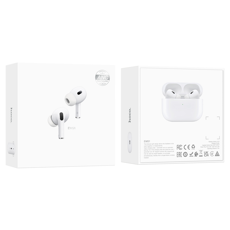 Tai nghe bluetooth HOCO EW51 True wirless V5.3 kiểu dáng Airpods Pro2 chính hãng [BH 1 năm]