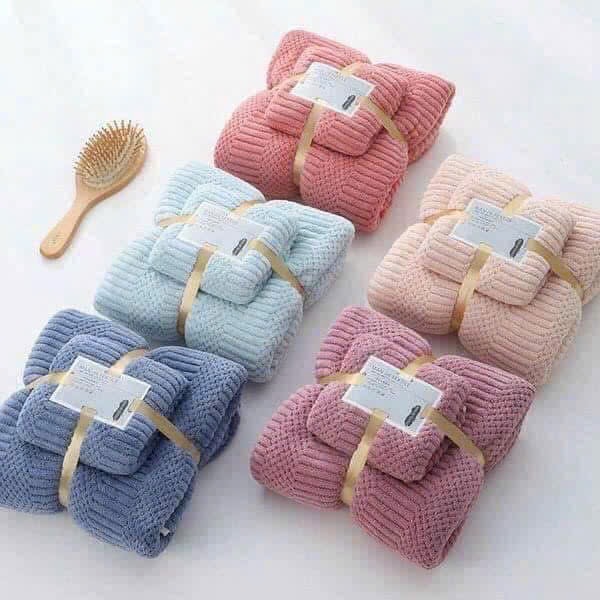 Set 2 khăn tắm lông cừu Xuất Hàn [BH: NONE]