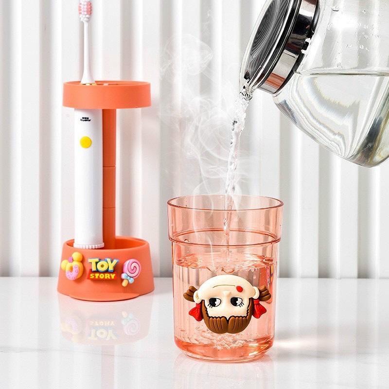 Hộp đựng bàn chải hoạt hình có sticker 3D kèm cốc [BH: NONE]