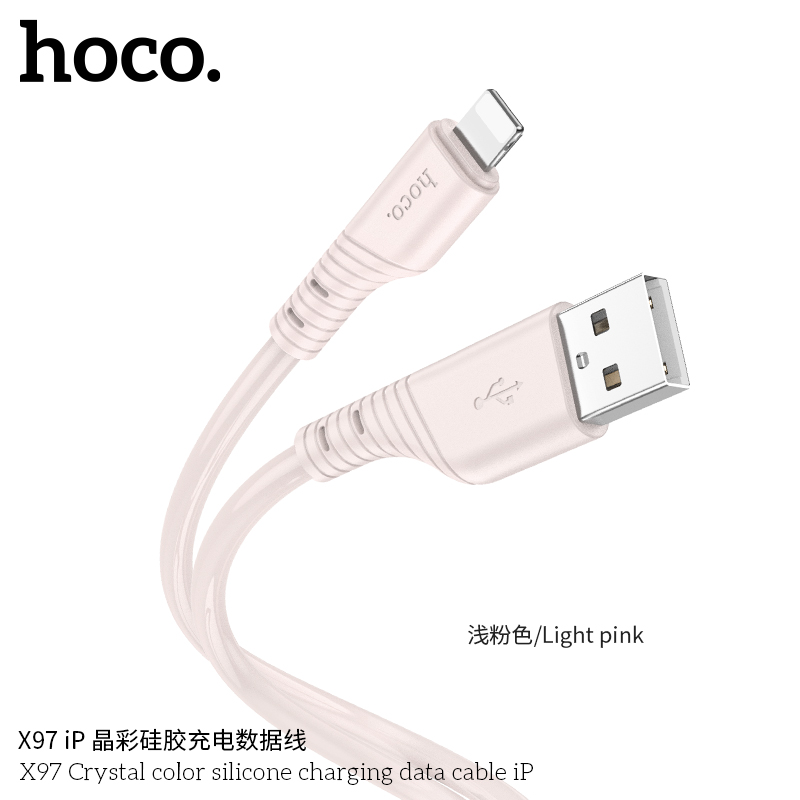 Cáp sạc nhanh HOCO X97 usb ra iphone lightning dây dù dài 1M chính hãng [BH 1 Năm] / pktn sale
