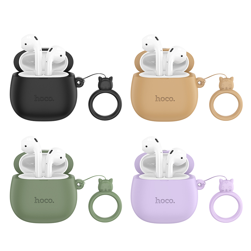 Tai nghe bluetooth HOCO EW45 True wirless V5.3 kiểu dáng Airpods 2 kèm bóp đựng hình thú hính hãng [BH 1 năm]