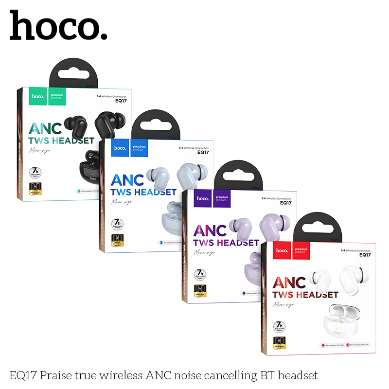 Tai nghe bluetooth khử tiếng ồn HOCO EQ17 True Wireless ANC V5.4 chính hãng [BH 1 năm]