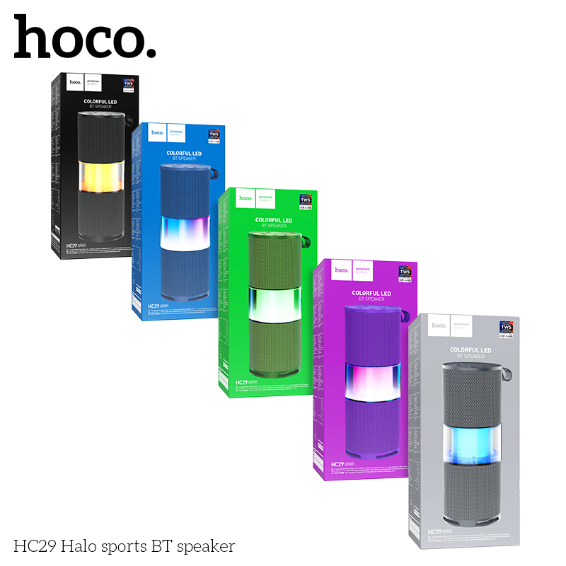 Loa bluetooth HOCO HC29 phiên bản thể thao kèm đèn led siêu đẹp chính hãng [BH 1 Năm]