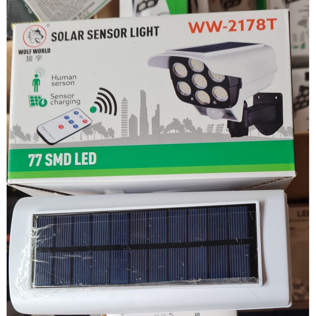 Đèn cảm biến năng lượng mặt trời 2178T , 77SMD LED NGỤY TRANG camera loại xịn [BH: 1 TUẦN]