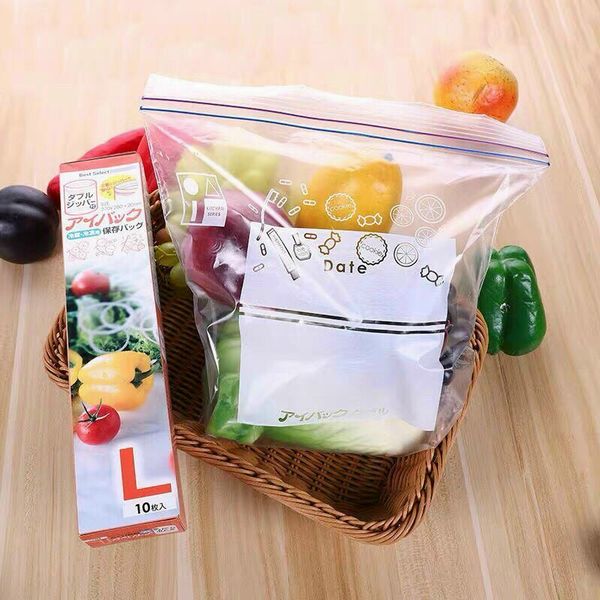 Combo 3 Hộp Túi Zip Đựng Thực Phẩm Nhật Bản Cho Nhà Bếp, Tủ Lạnh (set 3 size SML)